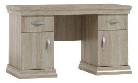 Schreibtisch Wewak 01, Farbe: Sonoma Eiche - Abmessungen: 76 x 130 x 60 cm (H x B x T)