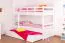 Etagenbett / Stockbett "Easy Premium Line" K17/h inkl. Liegeplatz und 2 Abdeckblenden, Liegefläche: 90 x 200 cm (B x L) Buche Vollholz massiv weiß lackiert, teilbar