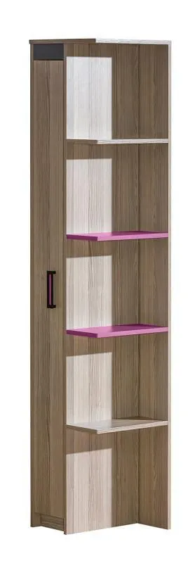 Jugendzimmer Schrank Rosa / Grau / Braun 187x39x38 cm Abbildung