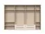 Moderner Kleiderschrank mit sieben Türen Neiafu 83, vier Schubladen, LED-Rahmen, vier Kleiderstangen, Soft-Close-Funktion, Maße: 226 x 322 x 60 cm