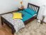 Kinderbett / Jugendbett "Easy Premium Line" K8, Buche Vollholz massiv schokobraun lackiert - Liegefläche: 90 x 200 cm