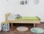 Kinderbett / Jugendbett Buche massiv Vollholz natur 116, inkl. Lattenrost - Abmessung 90 x 200 cm (B x L)