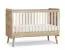 Kinderzimmer Komplett Set A Olle | 4-teilig | Farbe: Eiche Cremona / Beige | Kleiderschrank | 1 Kommode | 1 Kinderbett / Gitterbett | Push-to-open