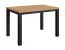 Stylischer Esstisch Varbas 02, zweifarbig, Eiche Gold Craft / Mattschwarz, 120 x 80 cm, robuste Konstruktion, langlebiger Küchentisch, modern