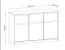 Kommode Gracilius 03 mit viel Stauraum, 87 x 138 x 40 cm, mit 6 Fächern, 3 Türen, 3 Einlegeböden, 3 praktische Schubladen, mit Griffleisten, ABS