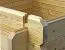 Holz-Gartenhaus 2,98 x 3,98 Meter (inkl. Dach) | Naturbelassen | Satteldach | 34 mm Blockbohlen-Haus Abbildung