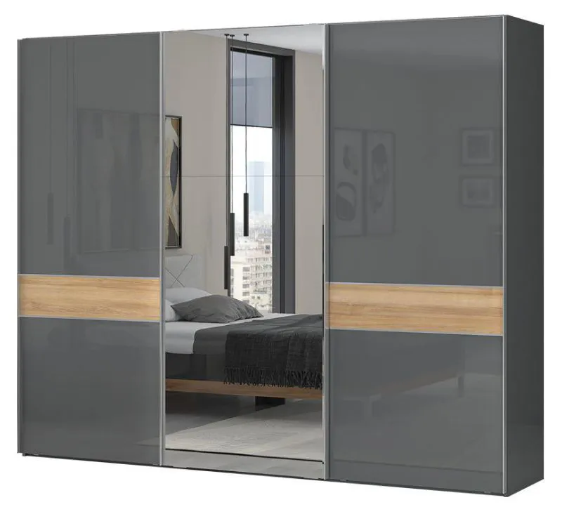 Schlafzimmer - Kleiderschrank mit Spiegel Abbildung
