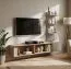 Wohnwand | Farbe: Eiche Cremona / Clay Grau | geriffelte Front | Push-to-open Funktion | hochwertig Verarbeitet | 148 x 35 x 160 cm | schlichtes Design | für Wohnzimmer