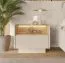 Nachtkommode | Farbe: Beige / Eiche Cremona | 1 Schublade | inkl. LED-Beleuchtung | 1 Fach | 53 x 40 x 43 cm | Push-to-open Funktion | Nachttisch | für Schlafzimmer