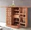 Einzigartiger Barschrank aus Akazie Massivholz, Farbe: Akazie - Abmessungen: 91 x 64 x 50 cm (H x B x T), mit ausergewöhnlichem Kachelmuster