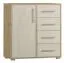 Kommode Curug 09, Farbe: Eiche / Buche hell - Abmessungen: 96 x 90 x 44 cm (H x B x T)