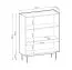Elegante Kommode in Kaschmir / Eiche Cascob 03, 122 x 97 x 37 cm, mit 3 Fächern und Soft Close System, hochwertig verarbeitet, gut kombinierbar