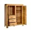 Wohnwand Wohnzimmer Komplett - Set A Balsa, 5-teilig, Natur Eiche teilmassiv, geölt/gewachst, für Saug- und Wischroboter geeignet, mit gebürsteter Oberfläche