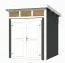 Gartenhaus G265 Carbongrau - 28 mm Blockbohlenhaus, Grundfläche: 3,78 m², Pultdach
