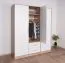 Schlafzimmer - Kleiderschrank, Farbe: Weiß / Eiche - Abmessungen: 190 x 150 x 56 cm (H x B x T)