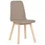 Stuhl Minnea 39, Farbe: Buche / Beige - Abmessungen: 85 x 45 x 50 cm (H x B x T)