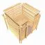 Sauna "Eivind" SET mit bronzierter Tür - Farbe: Natur, Ofen 9 kW - 145 x 145 x 187 cm (B x T x H)