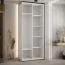 Moderner Kleiderschrank Tharo in Weiß/Eiche mit Schiebetüren, viel Stauraum, Metallgriffe in Schwarz, moderne Optik, Anti Staubbürsten, 235,2 x 110 x 45 cm