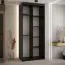 1,2 Meter breiter Schiebetürenschrank Tharo in Schwarz/Eiche, 235,2 x 120 x 45 cm, viel Stauraum, auch für Wohnzimmer geeignet, Anti Staubbürsten