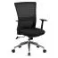 Ergonomischer Schreibtischstuhl Apolo 63, Farbe: Schwarz / Chrom, mit atmungsaktiver Rückenlehne