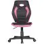 Bequemer Jugenddrehstuhl Apolo 96, Farbe: Pink / Schwarz, mit hoher Rückenlehne