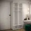 Moderner Kleiderschrank mit genügend Stauraum Beskiden 03, Farbe: Weiß - Abmessungen: 236,5 x 100 x 47 cm (H x B x T), mit zwei Kleiderstangen