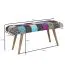 Sitzbank aus Mango Massivholz, Farbe: Mango / Bunt gemustert - Abmessungen: 51 x 117 x 38 cm (H x B x T)