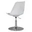 Design Schalendrehstuhl Apolo 130, Farbe: Weiß / Grau / Chrome, Sitz 360° drehbar & höhenverstellbar