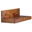 Handgefertigtes Wandboard aus Sheesham Massivholz, Farbe: Sheesham - Abmessungen: 17 x 60 x 23 cm (H x B x T), mit einzigartiger Maserung