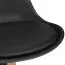 Barhocker in skandinavischem Design, Farbe: Eiche / Schwarz, Fußablage & Anti-Rutsch-Pads