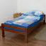 Jugendzimmerbett Kirschfarben "Easy Premium Line" K1/1n, massives Buchenholz, Matratzenmaße 90 x 200 cm, niedriges Kopfteil 
