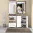 Schuhschrank, Farbe: Dunkelbraun 98x68x35 cm