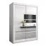 Schiebetürenschrank / Kleiderschrank Aizkorri 03B mit Spiegel, Farbe: Weiß matt - Abmessungen: 200 x 150 x 62 cm (H x B x T)