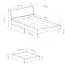 Kinderbett / Jugendbett Burdinne 15, Farbe: Weiß / Eiche / Grau - Liegefläche: 120 x 200 cm (B x L)