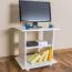TV-Schrank Massivholz Farbe: Weiß 60x60x45 cm 