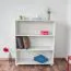 Bücherregal - 100 cm breit, Kiefer Holz-Massiv, Farbe: Weiß