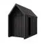 Gartenhütte / Gartenhaus |1 Fenster aus Sicherheitsglas | Schwarz | Grundfläche: 4,50 m² | Skandinavischer Style | Außenmaße: 164,2 x 207,7 cm | Malmö 02