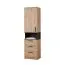 Eckkleiderschrank - Set C Fafe | 4-teilig | Farbe: Eiche Artisan / Schwarz | genügend Stauraum | Soft-Close-Funktion | Kleiderschrank