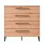 Schlafzimmer Komplett - Set A Crina, 6-teilig, Farbe: Eiche Artisan / Grau, ABS-Kanten, ein Doppelbett, zwei Nachtkommoden, eine Kommode, ein Kleiderschrank und ein Spiegel