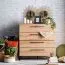 Schlafzimmer Komplett - Set A Crina, 6-teilig, Farbe: Eiche Artisan / Grau, ABS-Kanten, ein Doppelbett, zwei Nachtkommoden, eine Kommode, ein Kleiderschrank und ein Spiegel