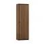 Schrank Mojokerto 21, Farbe: Walnuss / Schwarz - Abmessungen: 194 x 60 x 39 cm (H x B x T)