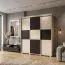 Schiebetürenschrank / Kleiderschrank Rabaul 37, Farbe: Sonoma Eiche hell / Sonoma Eiche dunkel - Abmessungen: 210 x 160 x 60 cm (H x B x T)