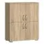 Kommode Ciomas 12, Farbe: Sonoma Eiche - Abmessungen: 104 x 90 x 40 cm (H x B x T)