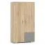 Schrank Ciomas 09, Farbe: Sonoma Eiche / Grau - Abmessungen: 145 x 80 x 40 cm (H x B x T)
