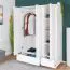 Kleiderschrank weiß massiv