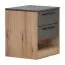 Nachtkommode Cerdanyola 12, Farbe: Eiche / Grau - Abmessungen: 52 x 50 x 40 cm (H x B x T)