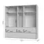 Kleiderschrank mit Spiegel Papauta 11, Farbe: Kaschmir / Eiche dunkel - Abmessungen: 226 x 232 x 60 cm (H x B x T)