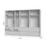 Kleiderschrank mit Spiegel Papauta 17, Farbe: Kaschmir / Eiche dunkel - Abmessungen: 226 x 322 x 60 cm (H x B x T)