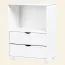 Regal Kiefer massiv Vollholz Weiß Junco 49C - 83 x 62 x 41 cm (H x B x T)