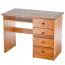 Schreibtisch Kiefer massiv Vollholz Eichefarben Junco 191 - Abmessungen: 75 x 100 x 55 cm (H x B x T)
